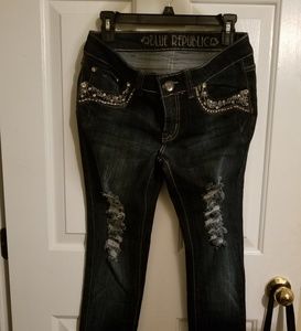 Blue Republic ripped skinny leg Jean's Size 7